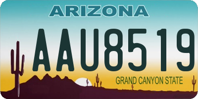AZ license plate AAU8519