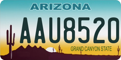 AZ license plate AAU8520