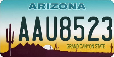 AZ license plate AAU8523