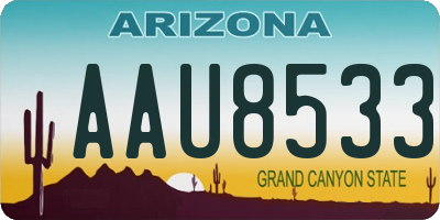 AZ license plate AAU8533