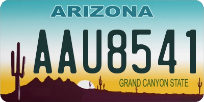 AZ license plate AAU8541