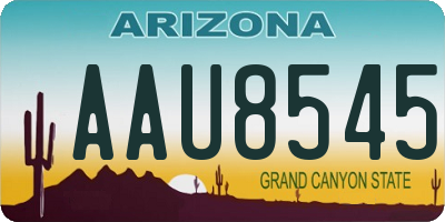 AZ license plate AAU8545