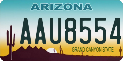 AZ license plate AAU8554