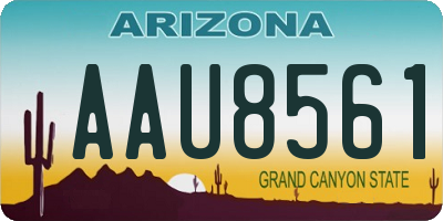 AZ license plate AAU8561