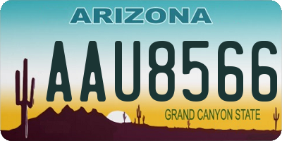 AZ license plate AAU8566