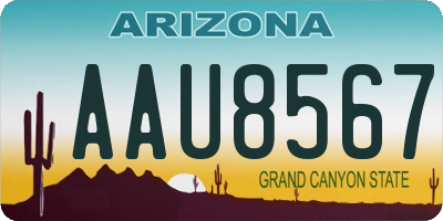 AZ license plate AAU8567