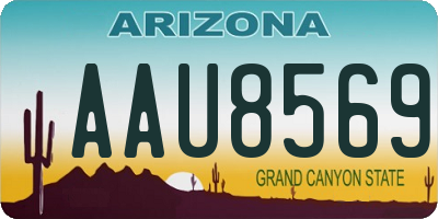 AZ license plate AAU8569