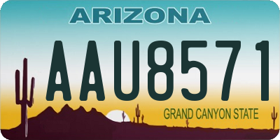 AZ license plate AAU8571