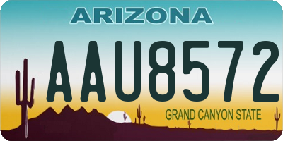 AZ license plate AAU8572