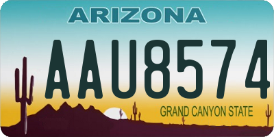 AZ license plate AAU8574