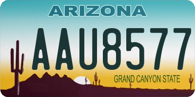 AZ license plate AAU8577