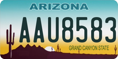 AZ license plate AAU8583