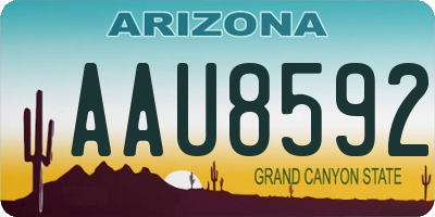 AZ license plate AAU8592