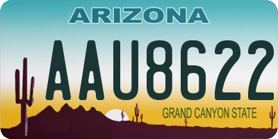 AZ license plate AAU8622
