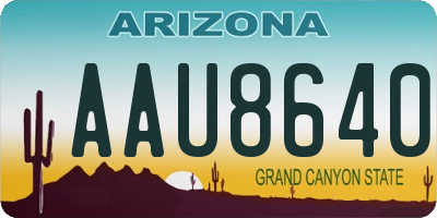AZ license plate AAU8640
