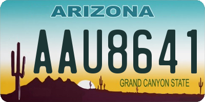 AZ license plate AAU8641