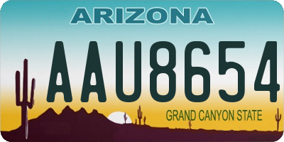 AZ license plate AAU8654