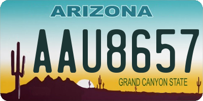 AZ license plate AAU8657