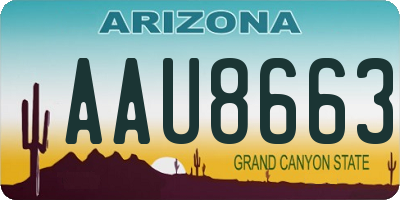 AZ license plate AAU8663