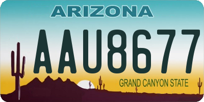 AZ license plate AAU8677