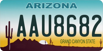 AZ license plate AAU8682