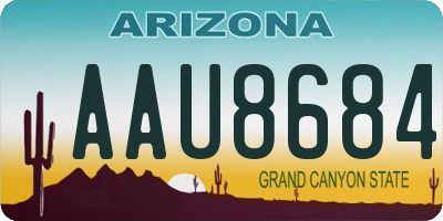 AZ license plate AAU8684