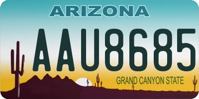 AZ license plate AAU8685