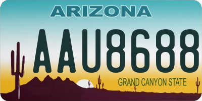 AZ license plate AAU8688