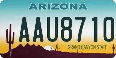 AZ license plate AAU8710