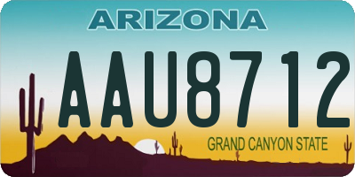 AZ license plate AAU8712