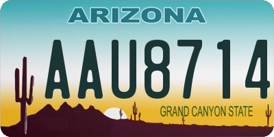 AZ license plate AAU8714