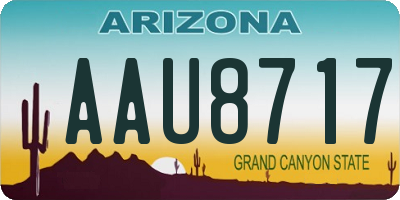 AZ license plate AAU8717