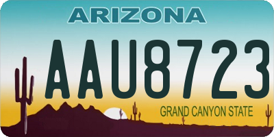 AZ license plate AAU8723