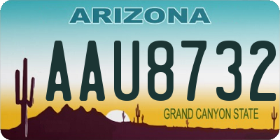 AZ license plate AAU8732