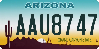 AZ license plate AAU8747