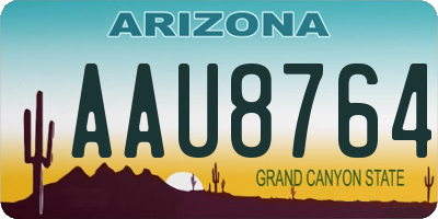 AZ license plate AAU8764