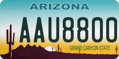 AZ license plate AAU8800