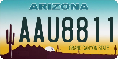 AZ license plate AAU8811