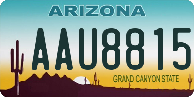 AZ license plate AAU8815