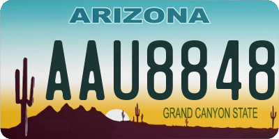 AZ license plate AAU8848