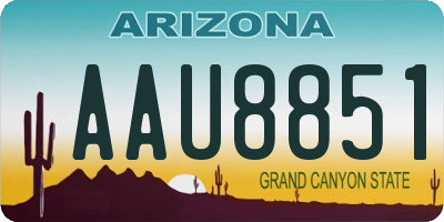 AZ license plate AAU8851