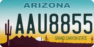 AZ license plate AAU8855
