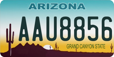 AZ license plate AAU8856