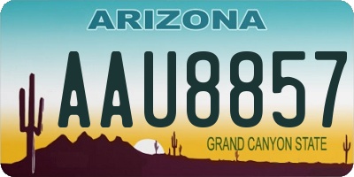 AZ license plate AAU8857