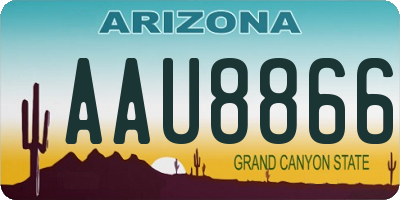 AZ license plate AAU8866