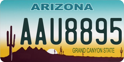 AZ license plate AAU8895
