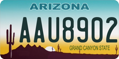 AZ license plate AAU8902