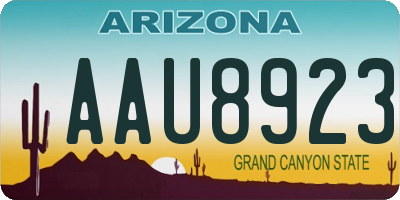 AZ license plate AAU8923