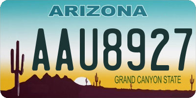 AZ license plate AAU8927