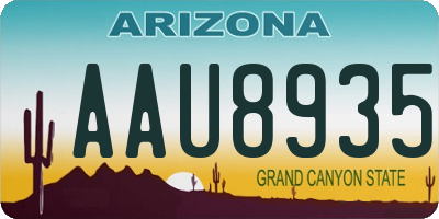 AZ license plate AAU8935